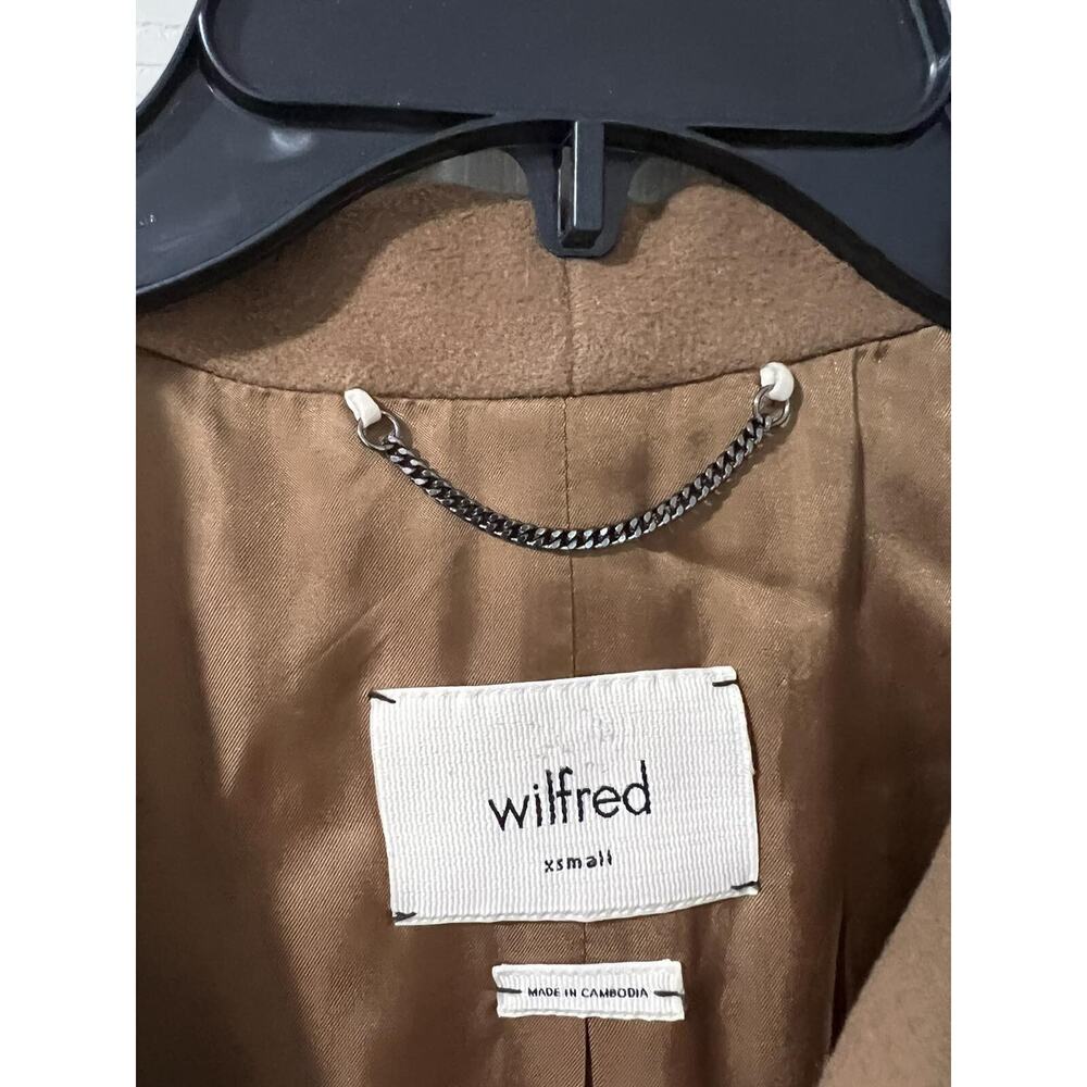 Aritzia Wilfred Wool and Cashmere Women Coat Brown Camel Size X-Small A001712 - Picture 6 of 10